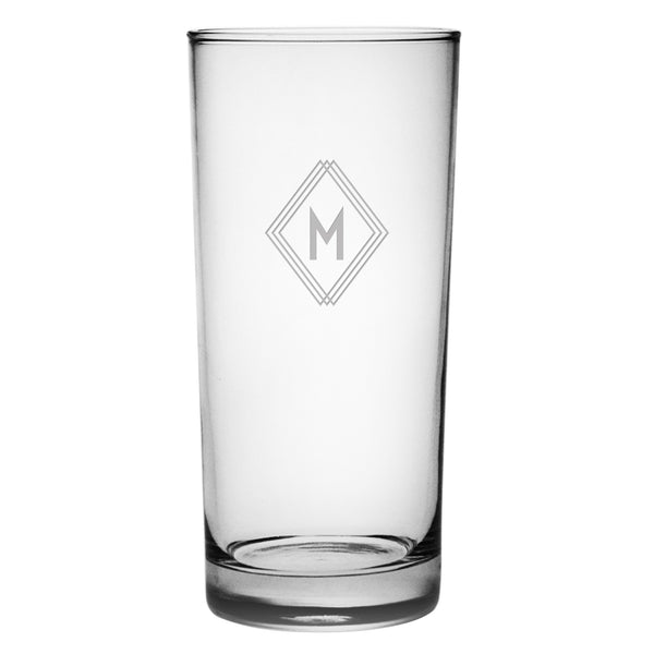 Deco Diamond Monogram Drinkware