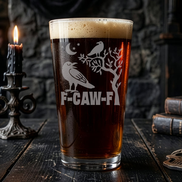 F-CAW-F Etched Pint Glass