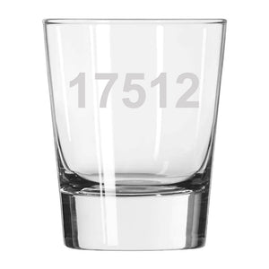 Zip Code (Customized) Double Old Fashion Glass