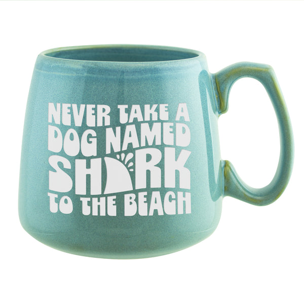 Never Take a Dog Named Shark to the Beach Etched Ceramic Mug