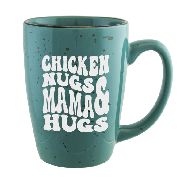 Chicken Nugs & Mama Hugs Etched Ceramic Coffee Mug