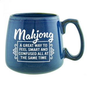 Mahjong, A Great Way to Feel Smart and Confused All at the Same Time Etched Ceramic Mug