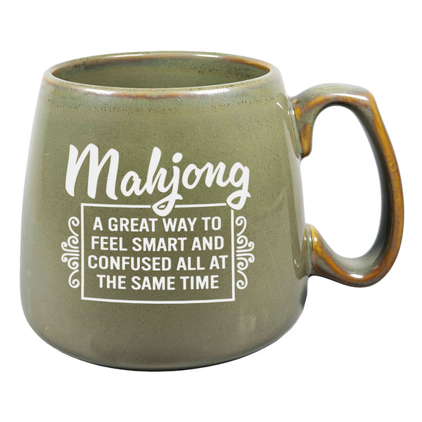 Mahjong, A Great Way to Feel Smart and Confused All at the Same Time Etched Ceramic Mug