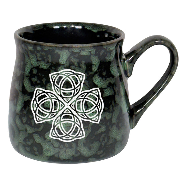 Celtic Cross Etched Ceramic Tavern Mug