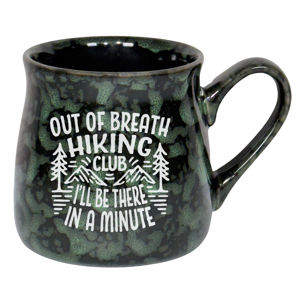 Out of Breath Hiking Club Etched Ceramic Mug