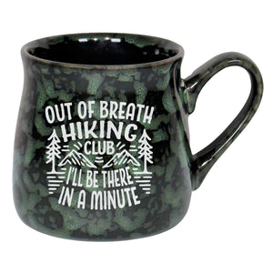 Out of Breath Hiking Club Etched Ceramic Mug
