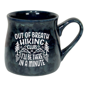 Out of Breath Hiking Club Etched Ceramic Mug