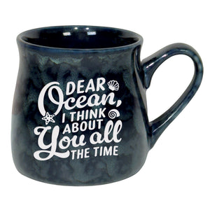 Dear Ocean, I think About You All the Time Etched Ceramic Mug