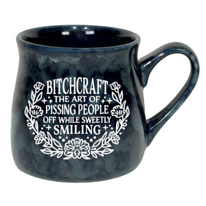 Bitchcraft, the Art of Pissing People Off While Sweetly Smiling Etched Ceramic Mug