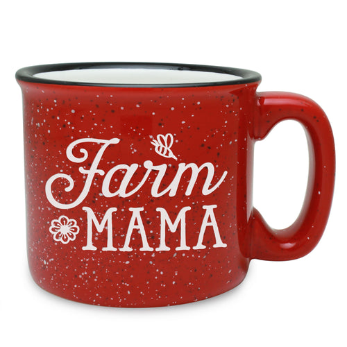 Farm Mama Etched Ceramic Camp Mug