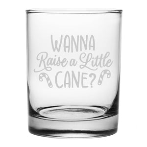 Drunk for Christmas Assorted Etched Rocks Glass Set