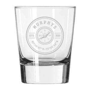 Circle Compass Lat Long Drinkware