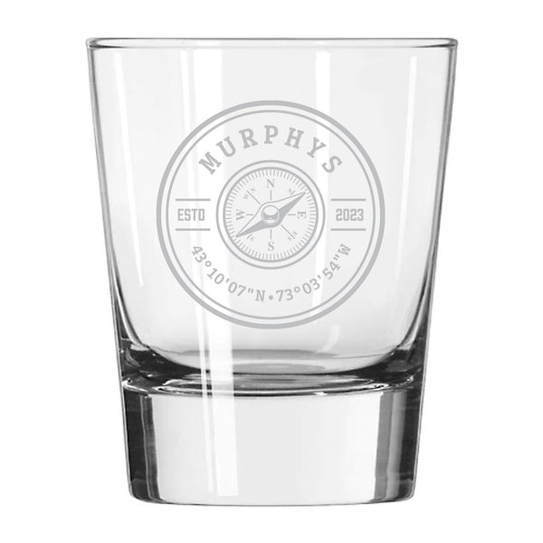 Circle Compass Lat Long Drinkware