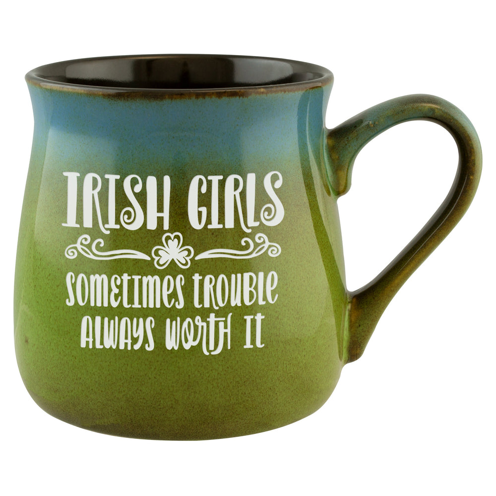 Irish Girls Sometimes Trouble Always Worth It Etched Ceramic Mug