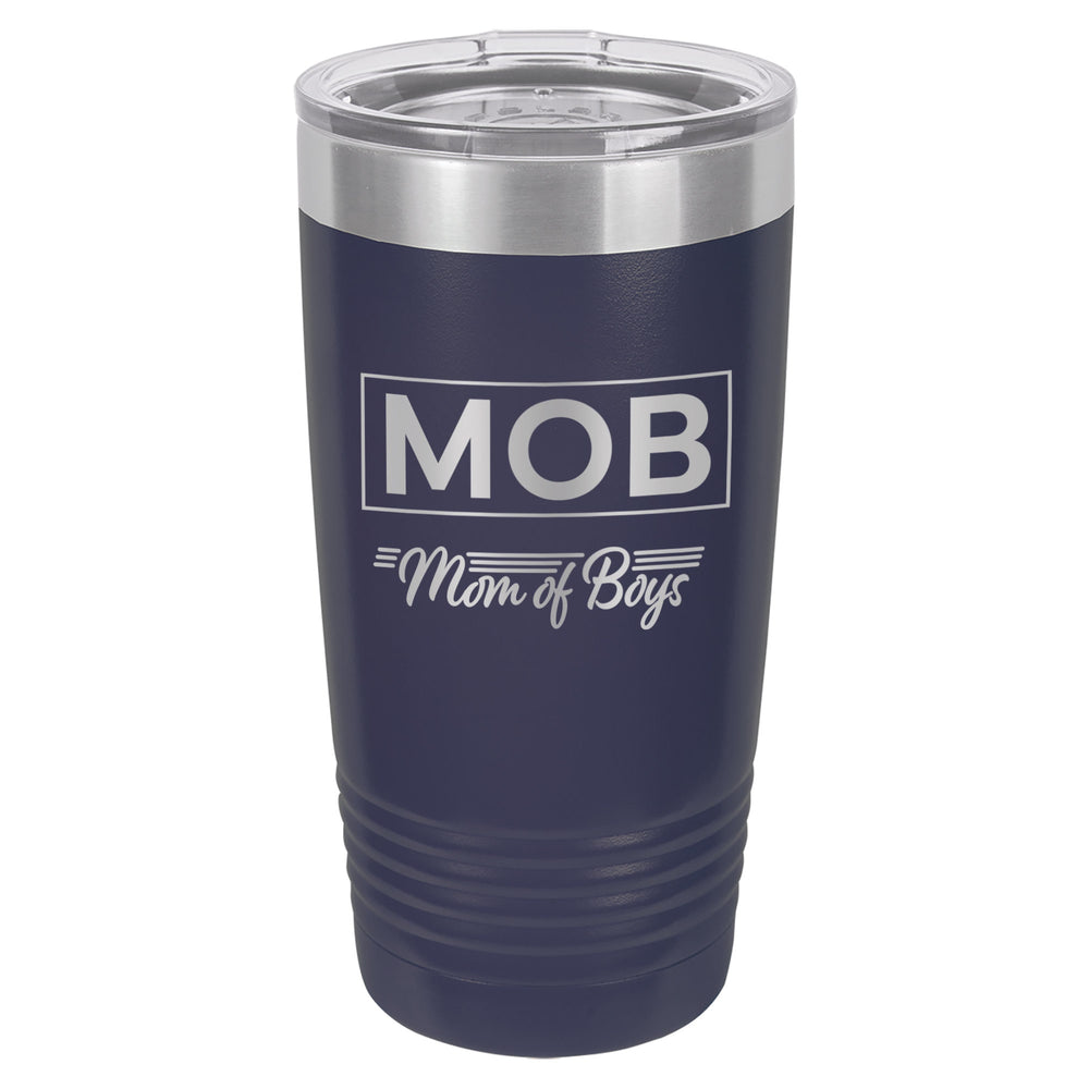 Mom of Boys Etched Insulated Tumbler & Lid
