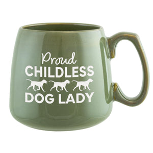 Childless Dog Lady Etched Ceramic Coffee Mug