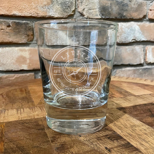 Circle Compass Lat Long Drinkware