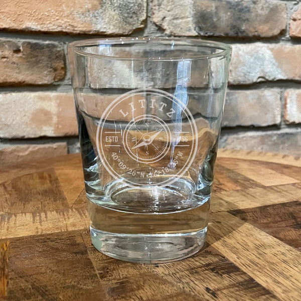 Circle Compass Lat Long Drinkware