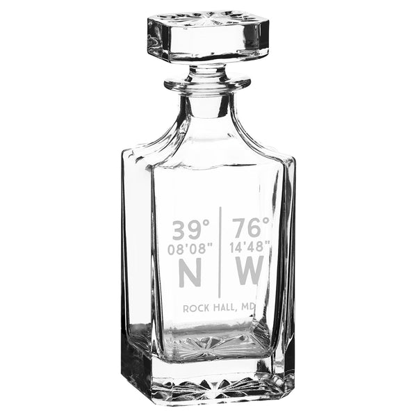 Parallel Lat Long 5-Piece Decanter Set