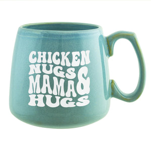 Chicken Nugs & Mama Hugs Etched Ceramic Mug
