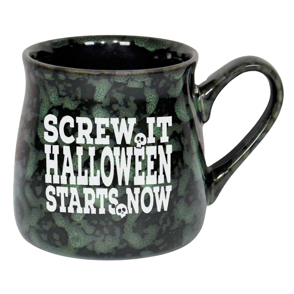 Screw It Halloween Starts Now Etched Ceramic Camp Mug