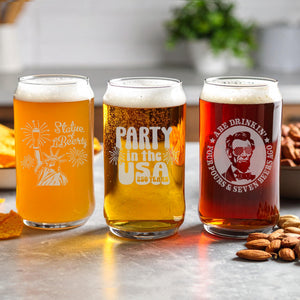 Party in the USA Beer Can Glass, 250th Anniversary USA