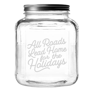 All Roads Lead Home for the Holidays Cookie Jar