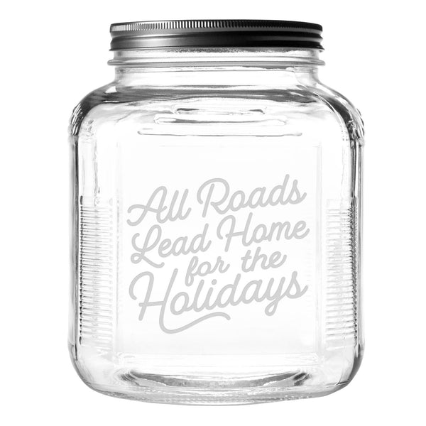 All Roads Lead Home for the Holidays Cookie Jar