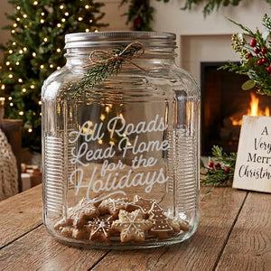 All Roads Lead Home for the Holidays Cookie Jar