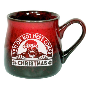 Yeti or Not Here Comes Christmas Sand Etched Ceramic Mug