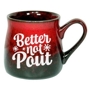 Better Not Pout Sand Etched Ceramic Mug, Christmas Mug