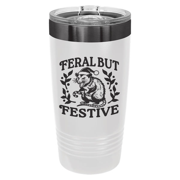 Feral but Festive (Opossum) Insulated Stainless Steel Tumbler