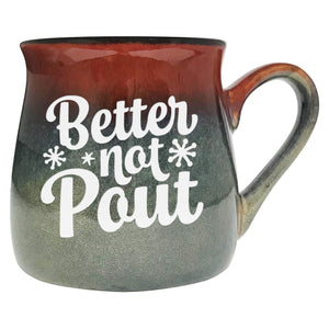 Better Not Pout Sand Etched Ceramic Mug, Christmas Mug